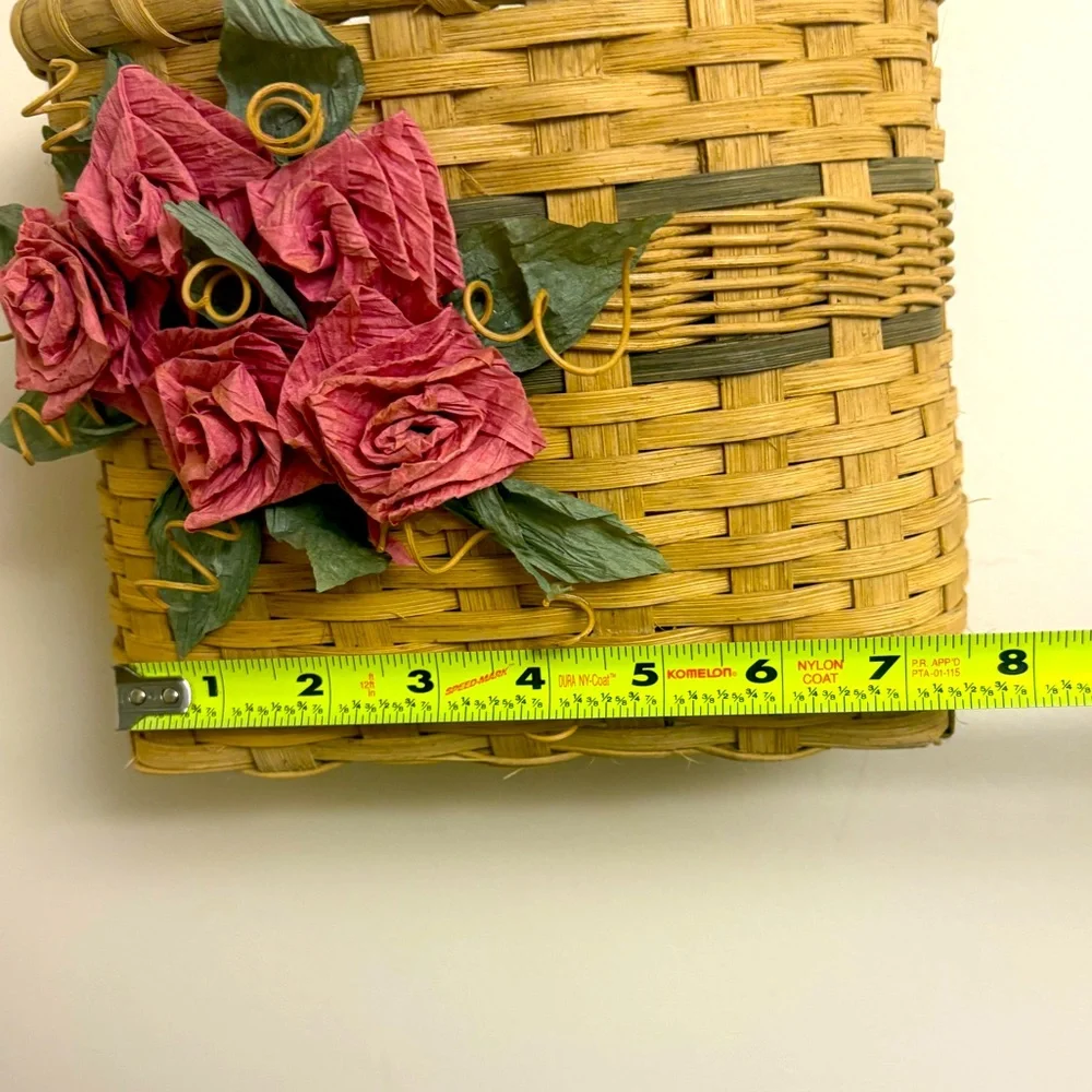 Adorable Cottagecore Wall Basket with Flowers